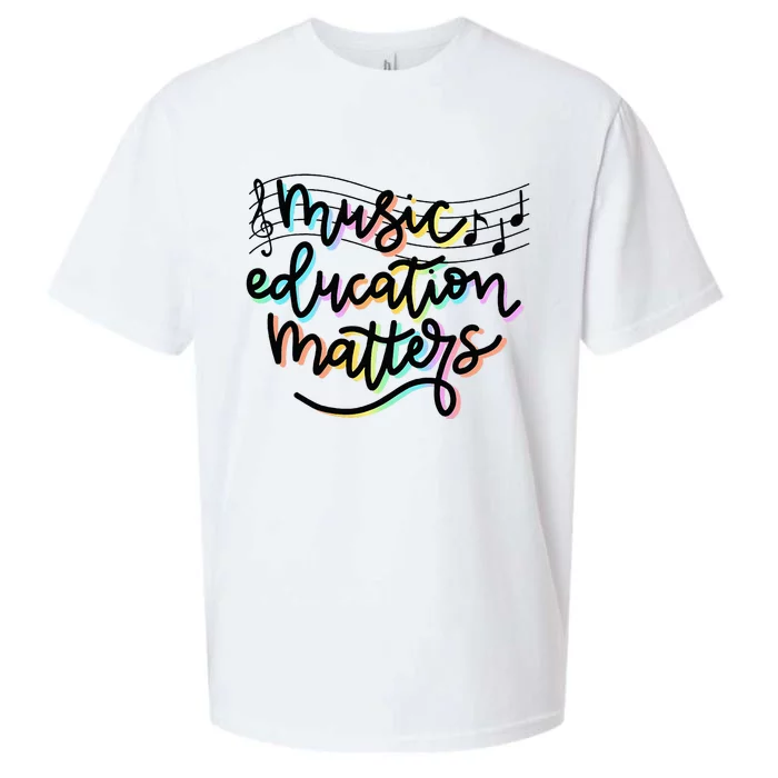 Music Education Matters Music Teacher Appreciation Sueded Cloud Jersey T-Shirt