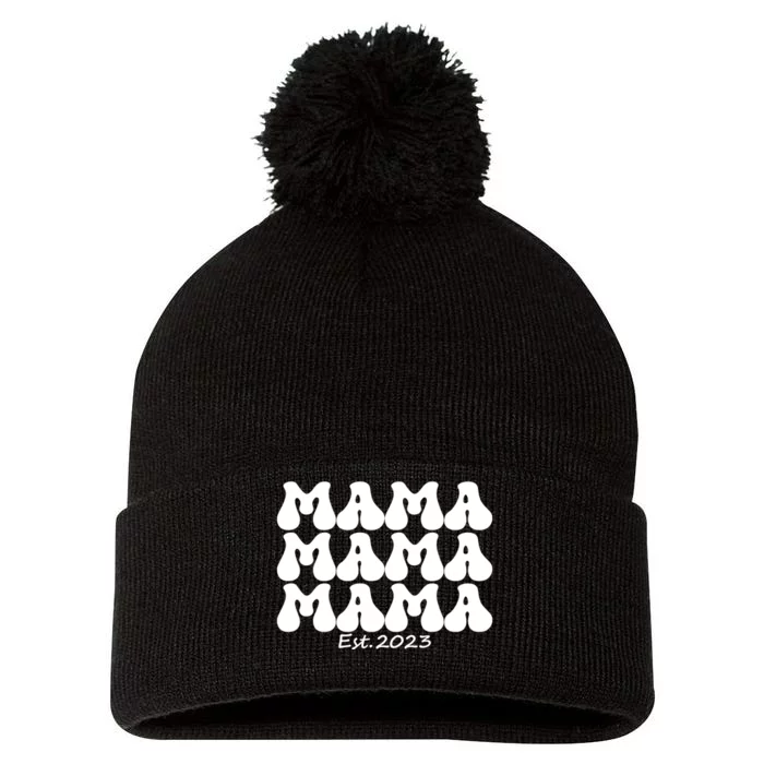 Mama Est Pom Pom 12in Knit Beanie