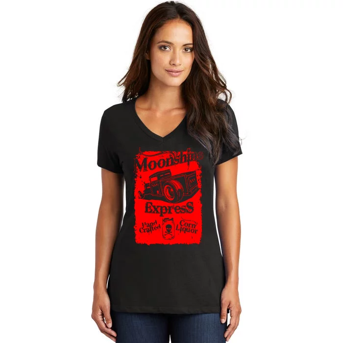 Moonshine Express Women's V-Neck T-Shirt