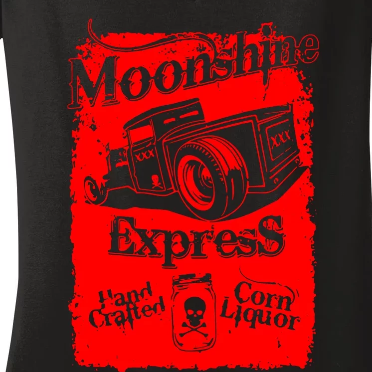 Moonshine Express Women's V-Neck T-Shirt