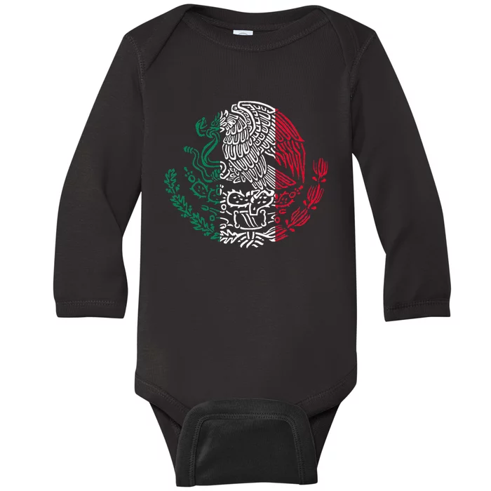 Mexican Eagle Mexico Flag Baby Long Sleeve Bodysuit