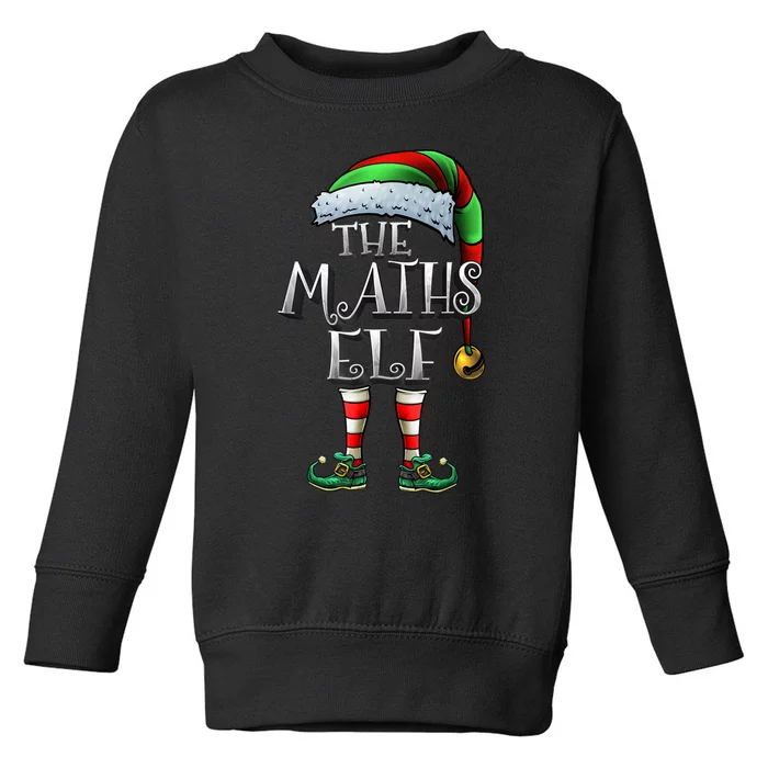 Maths Elf Matching Family Mathmatics Christmas Elf Toddler Sweatshirt