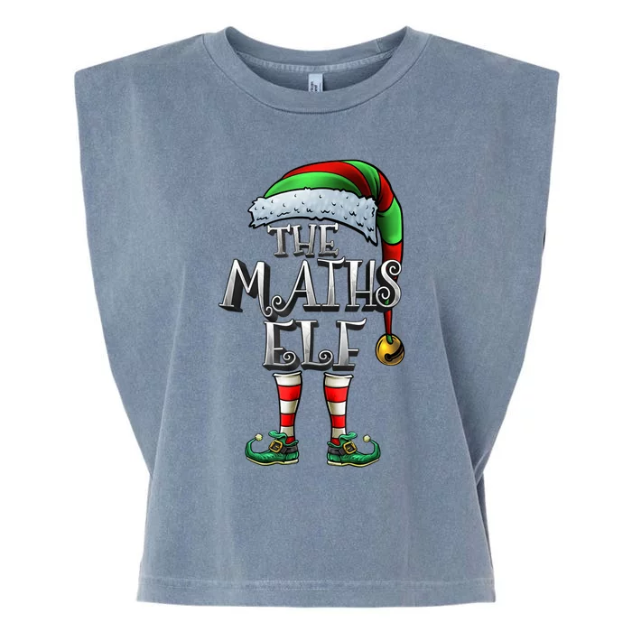 Maths Elf Matching Family Mathmatics Christmas Elf Garment-Dyed Women's Muscle Tee