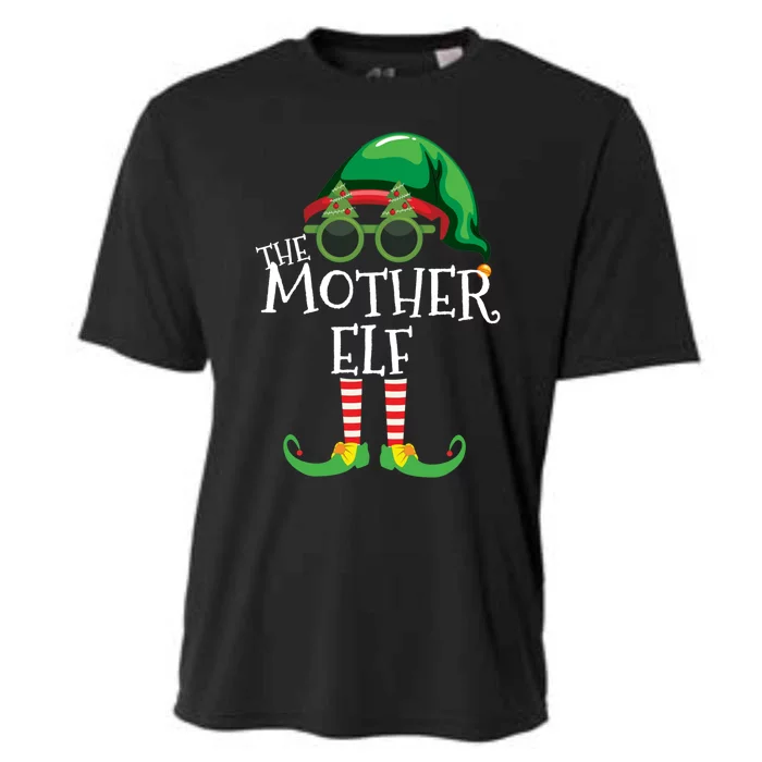 Mother Elf Matching Christmas Group Party Pjs Family Outfits Great Gift Cooling Performance Crew T-Shirt