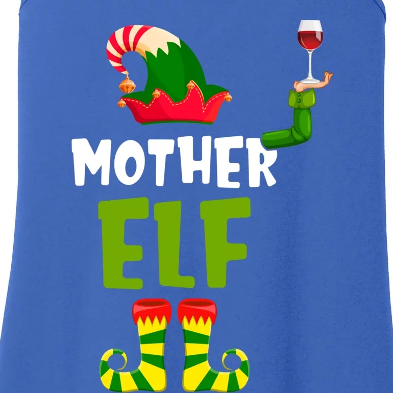 Mother Elf Matching Christmas Gift Wine Lover Gift Funny Gift Ladies Essential Tank