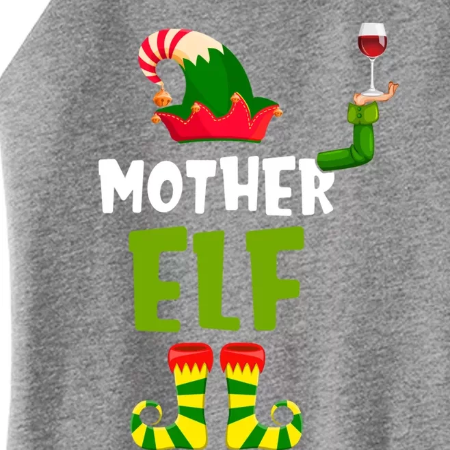 Mother Elf Matching Christmas Gift Wine Lover Gift Funny Gift Women’s Perfect Tri Rocker Tank