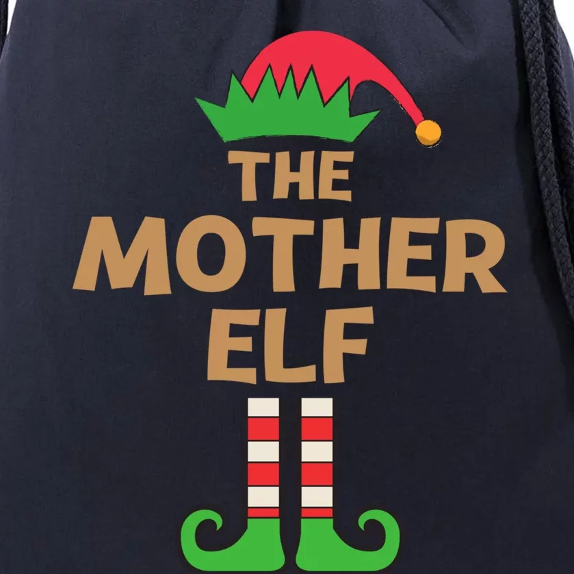 Mother Elf Matching Family Christmas Party Pajama Melanin Gift Drawstring Bag