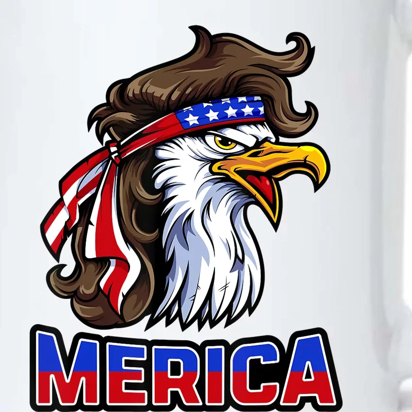 Merica Eagle Mullet 4th Of July American Flag Black Color Changing Mug