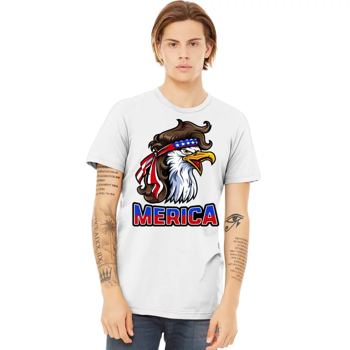 Merica Eagle Mullet 4th Of July American Flag Premium T-Shirt