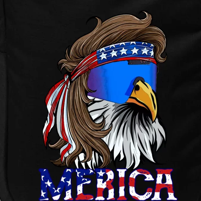 Merica Eagle Mullet Shirt American Flag USA Men 4th Of July Impact Tech Backpack