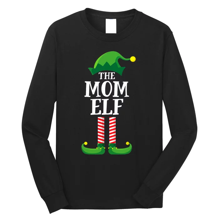 Mom Elf Matching Family Group Christmas Party Long Sleeve Shirt