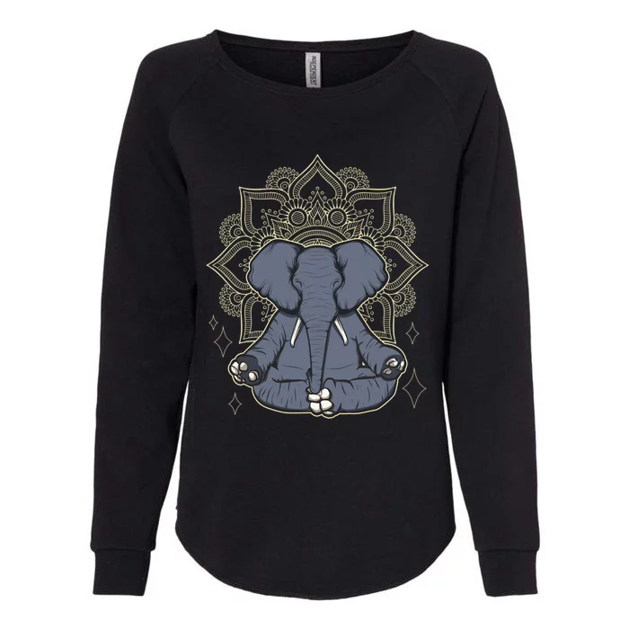 Mandala Elephant Makes Yoga Meditation Chakra Great Gift Womens California Wash Sweatshirt