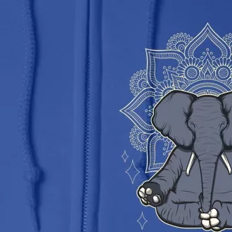 Mandala Elephant Makes Yoga Meditation Chakra Great Gift Full Zip Hoodie