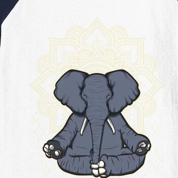 Mandala Elephant Makes Yoga Meditation Chakra Great Gift Baseball Sleeve Shirt