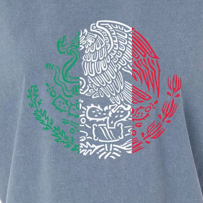 Mexican Eagle Mexico Flag Garment-Dyed Women's Muscle Tee