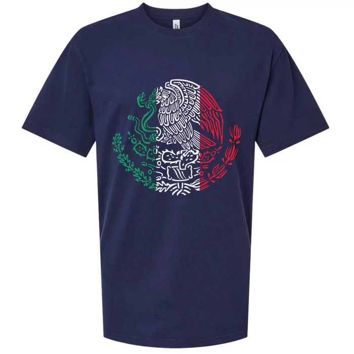 Mexican Eagle Mexico Flag Sueded Cloud Jersey T-Shirt