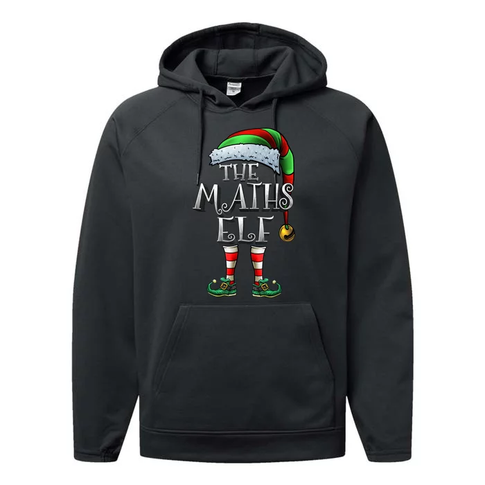 Maths Elf Matching Family Mathmatics Christmas Elf Performance Fleece Hoodie