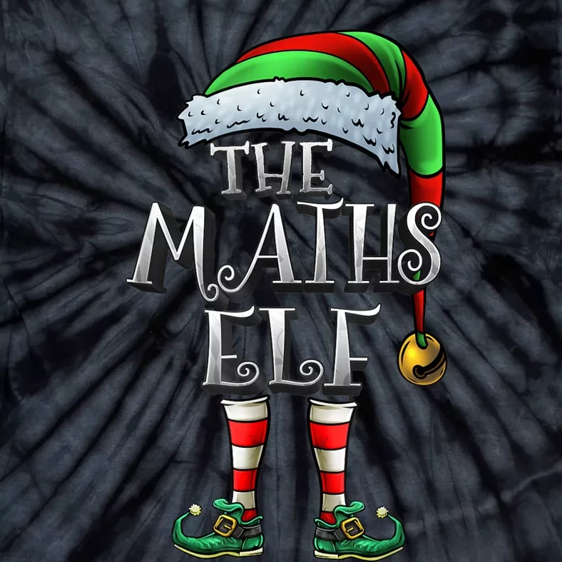 Maths Elf Matching Family Mathmatics Christmas Elf Tie-Dye T-Shirt