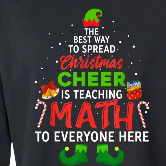 Maths Elf Matching Family Mathmatics Christmas Elf Cropped Pullover Crew