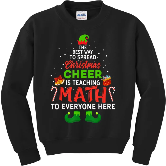 Maths Elf Matching Family Mathmatics Christmas Elf Kids Sweatshirt