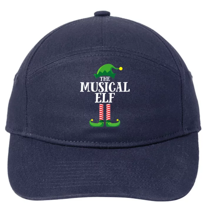 Musical Elf Matching Family Group Christmas Party 7-Panel Snapback Hat