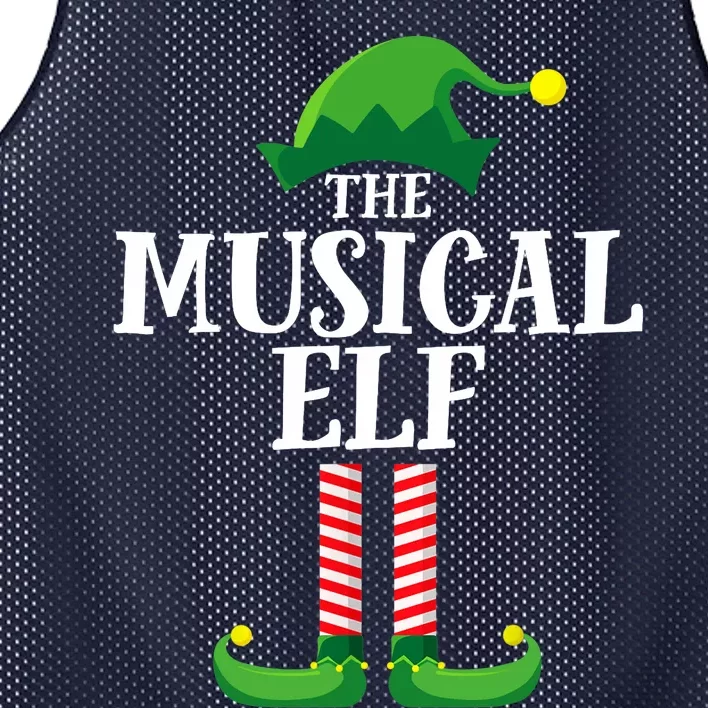 Musical Elf Matching Family Group Christmas Party Mesh Reversible Basketball Jersey Tank