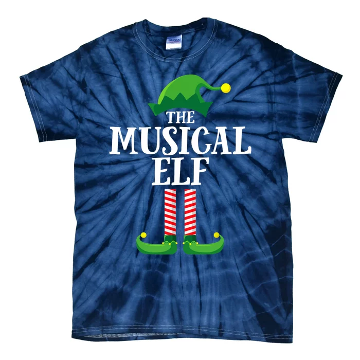 Musical Elf Matching Family Group Christmas Party Tie-Dye T-Shirt