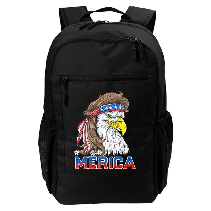 Merica Eagle Mullet 4th Of July American Flag Usa Daily Commute Backpack