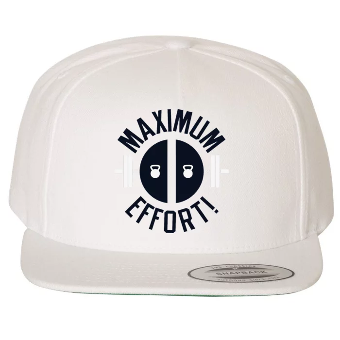 Maximum Effort Wool Snapback Cap