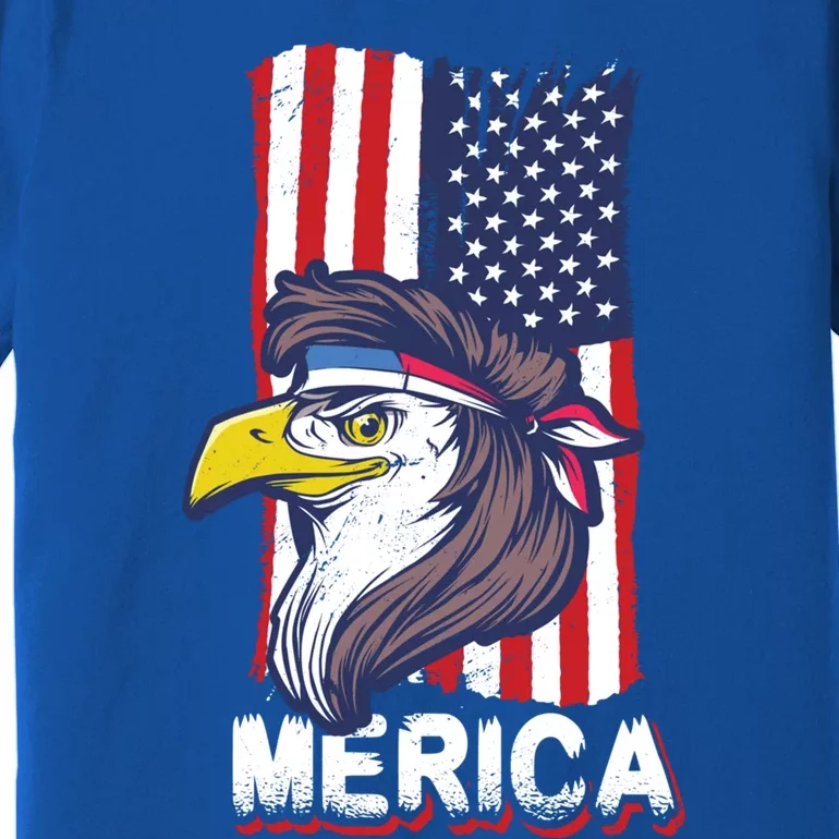 Merica Eagle Mullet Independence 4th Of July America Gift Premium T-Shirt