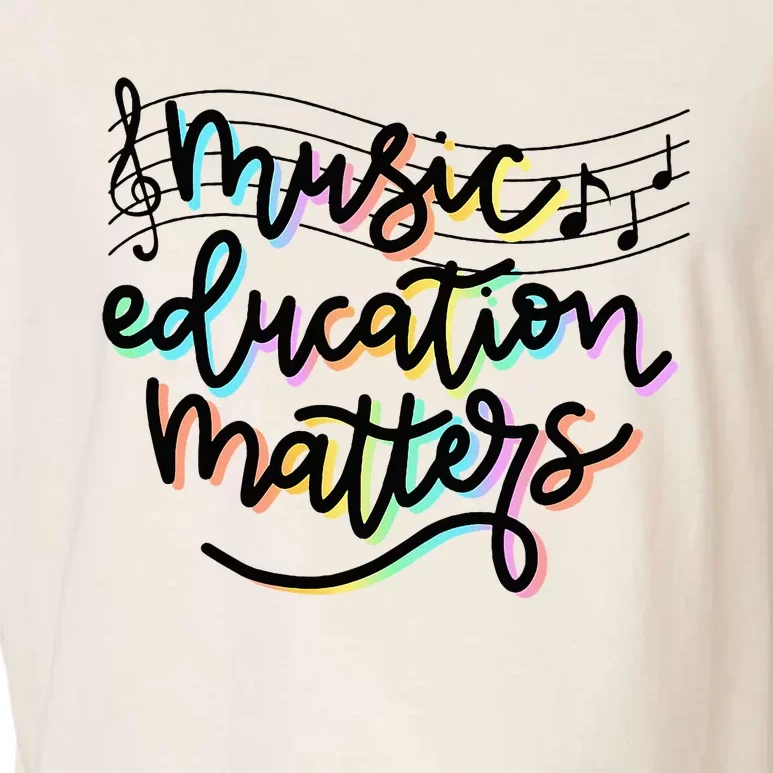 Music Education Matters Music Teacher Appreciation Garment-Dyed Women's Muscle Tee