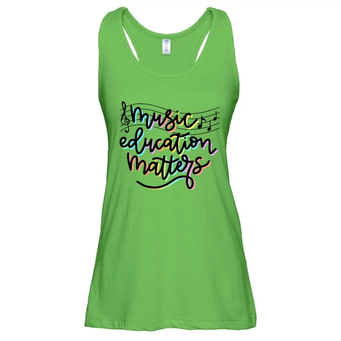 Music Education Matters Music Teacher Appreciation Ladies Essential Flowy Tank