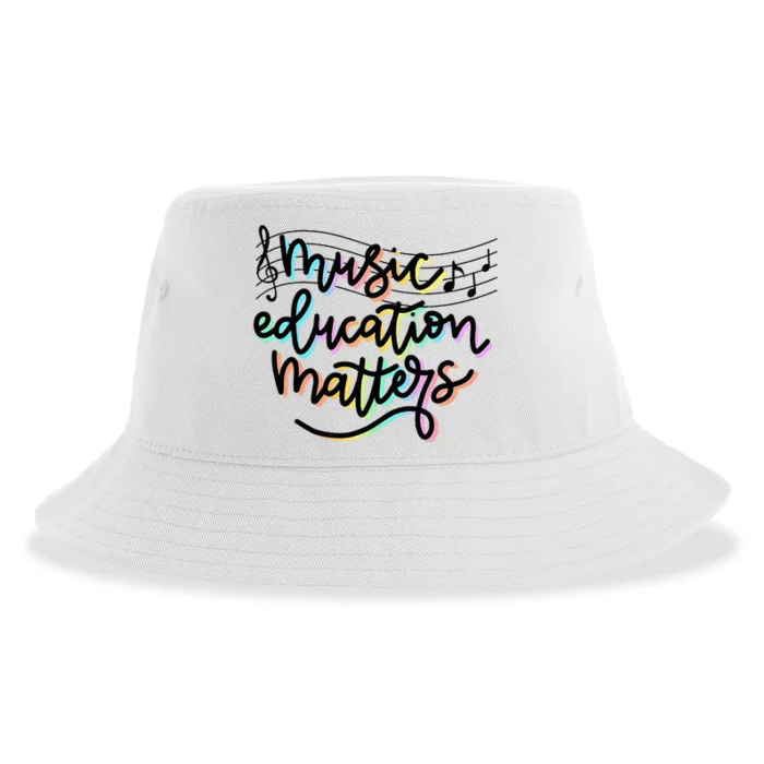 Music Education Matters Music Teacher Appreciation Sustainable Bucket Hat