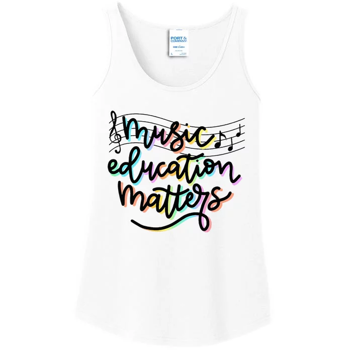 Music Education Matters Music Teacher Appreciation Ladies Essential Tank