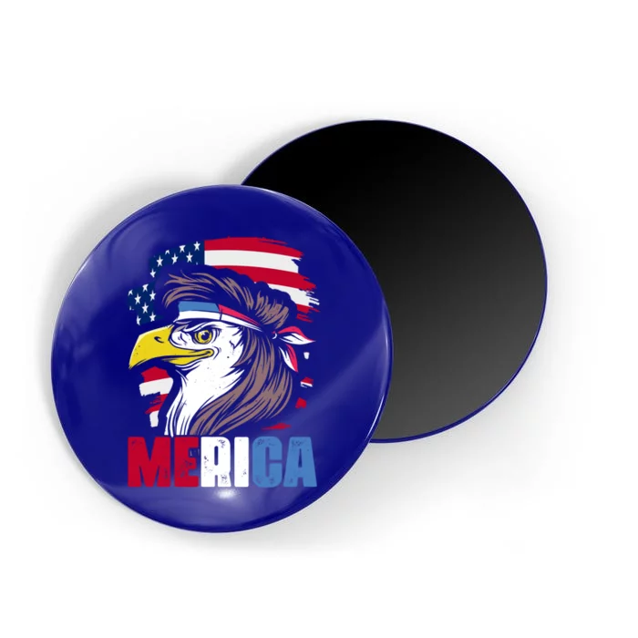 Merica Eagle Mullet 4th Of July For American Patriots Gift Magnet