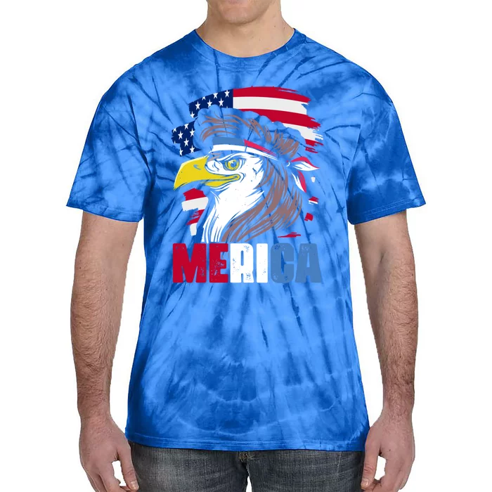 Merica Eagle Mullet 4th Of July For American Patriots Gift Tie-Dye T-Shirt