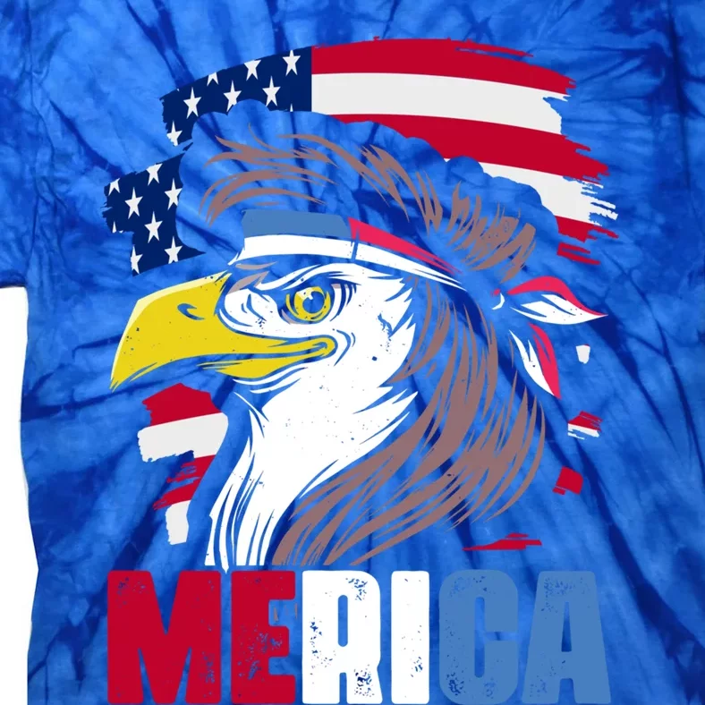 Merica Eagle Mullet 4th Of July For American Patriots Gift Tie-Dye T-Shirt