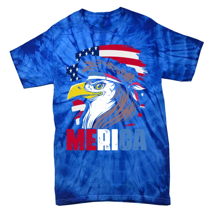 Merica Eagle Mullet 4th Of July For American Patriots Gift Tie-Dye T-Shirt