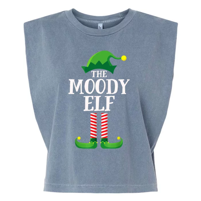 Moody Elf Matching Family Group Christmas Party Garment-Dyed Women's Muscle Tee