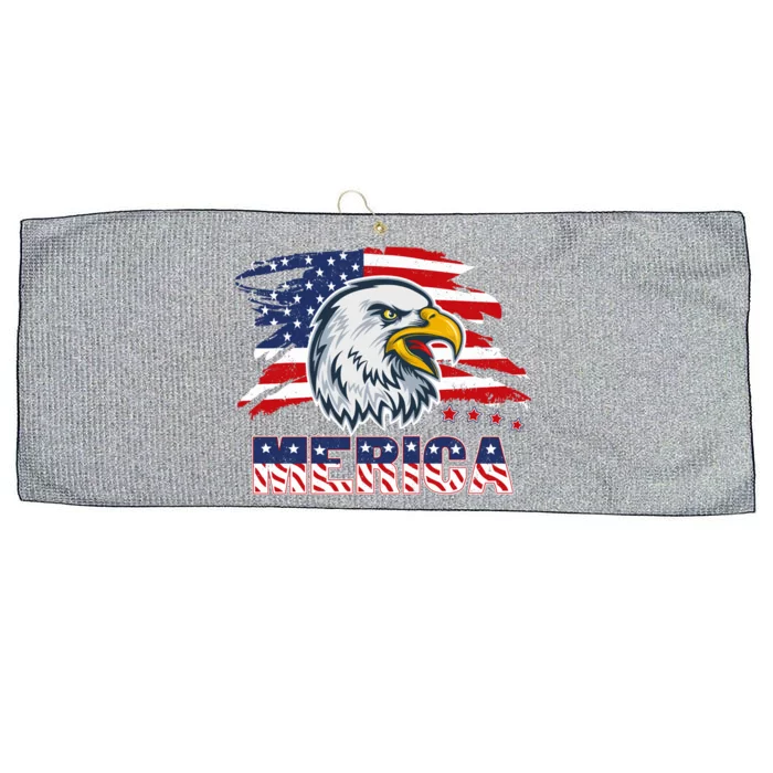 Merica Eagle Mullet Independence 4th Of July American Flag Gift Large Microfiber Waffle Golf Towel