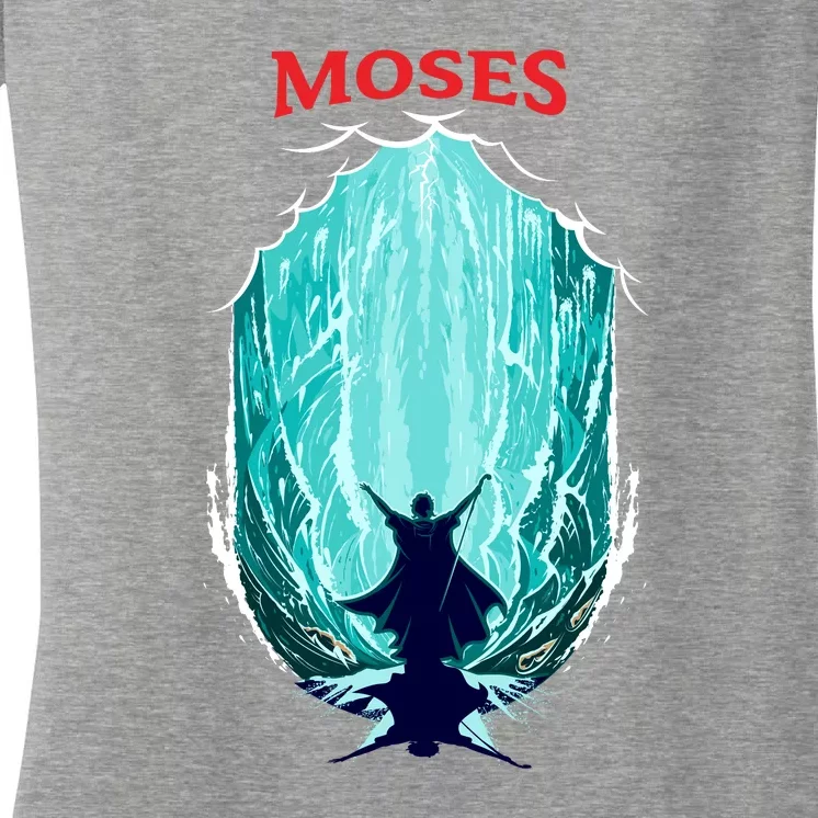 Moses Exodus Women's V-Neck T-Shirt