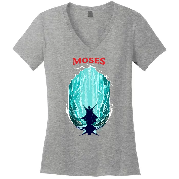 Moses Exodus Women's V-Neck T-Shirt