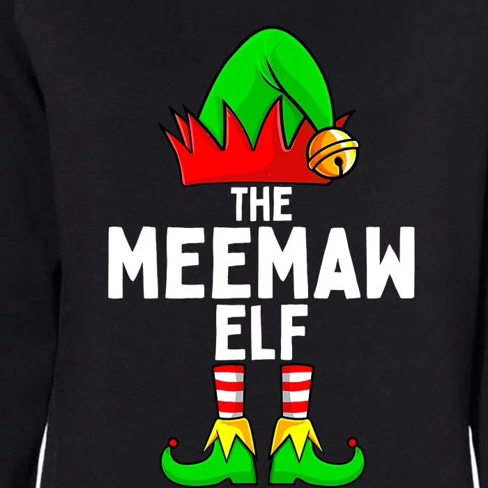 Meemaw Elf Matching Family Christmas Womens California Wash Sweatshirt