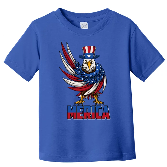 Merica Eagle Mullet 4th Of July American Flag Usa Gift Toddler T-Shirt