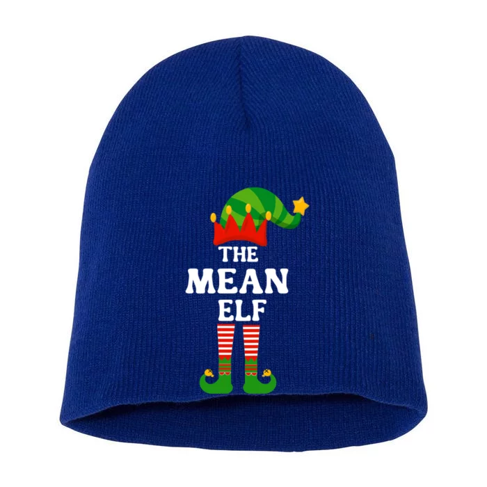 Mean Elf Matching Family Group Christmas Funny Gift Cool Gift Short Acrylic Beanie