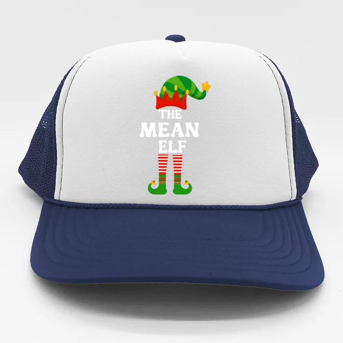 Mean Elf Matching Family Group Christmas Funny Gift Cool Gift Trucker Hat