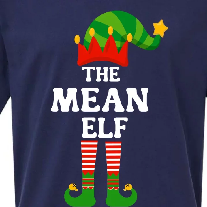 Mean Elf Matching Family Group Christmas Funny Gift Cool Gift Sueded Cloud Jersey T-Shirt