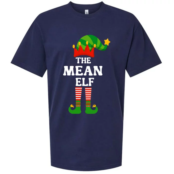 Mean Elf Matching Family Group Christmas Funny Gift Cool Gift Sueded Cloud Jersey T-Shirt