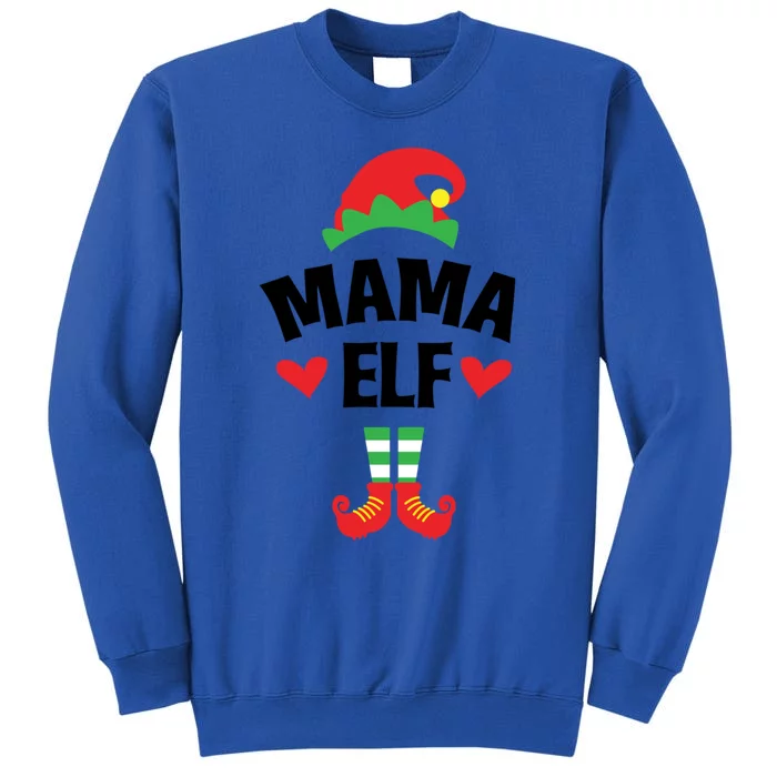 Mama Elf Mom Mother Christmas Party Matching Family Xmas Gift Tall Sweatshirt