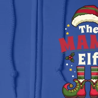 Mama Elf Mother Christmas Matching Family Gift Full Zip Hoodie